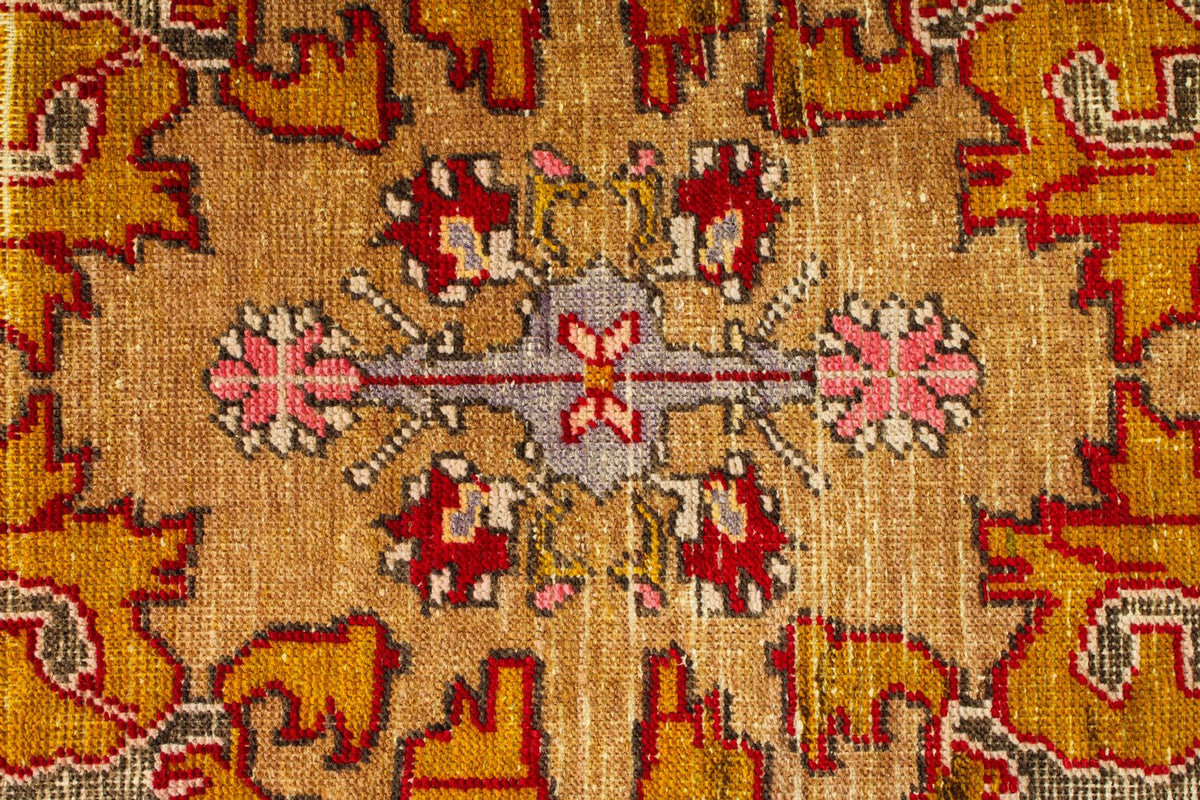 4x7 Red and Multicolor Anatolian Turkish Tribal Rug