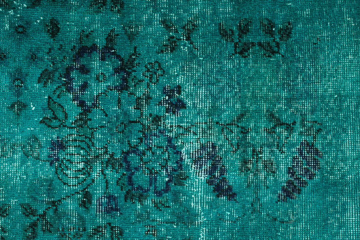 5x8 Navy and Turquoıse Turkish Anatolian Rug