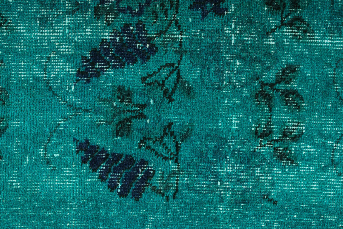 5x8 Navy and Turquoıse Turkish Anatolian Rug
