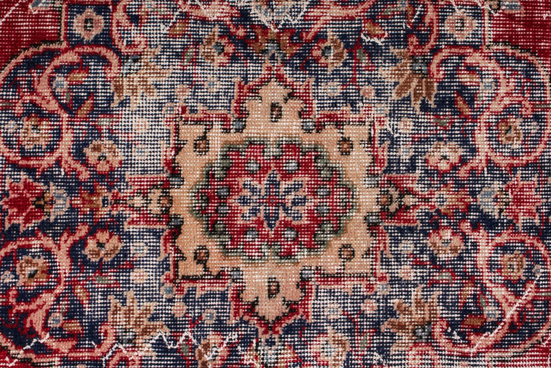 5x8 Beige and Navy Turkish Anatolian Rug