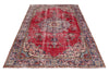 5x8 Beige and Navy Turkish Anatolian Rug