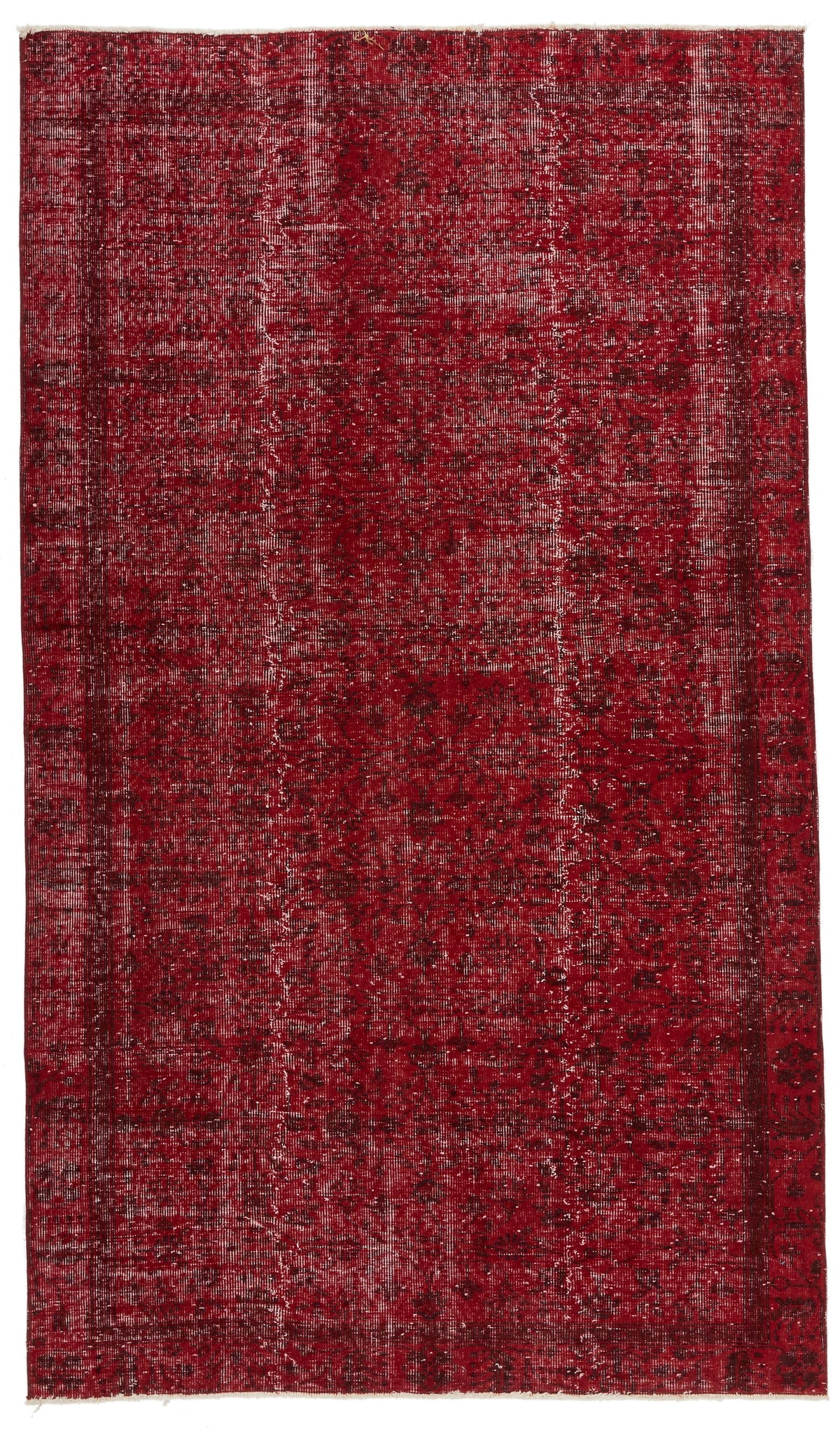 5x9 Red and Black Turkish Anatolian Rug