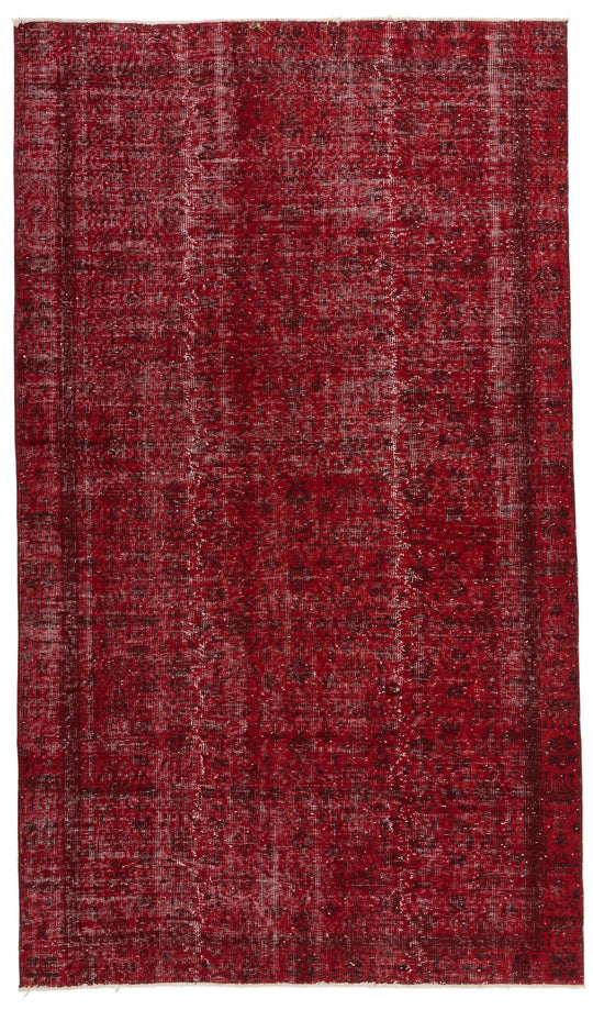 5x9 Red and Black Turkish Anatolian Rug