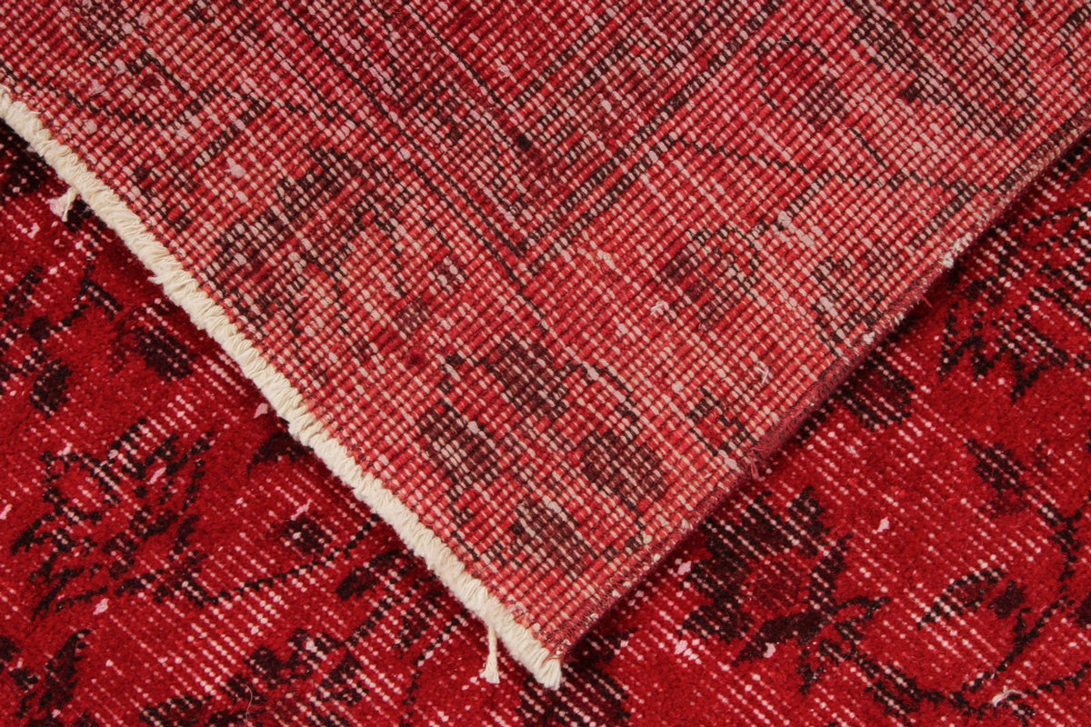 5x9 Red and Black Turkish Anatolian Rug