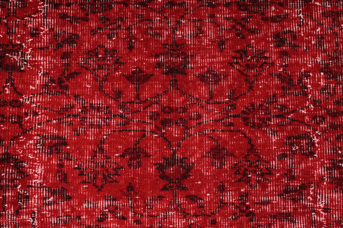 5x9 Red and Black Turkish Anatolian Rug
