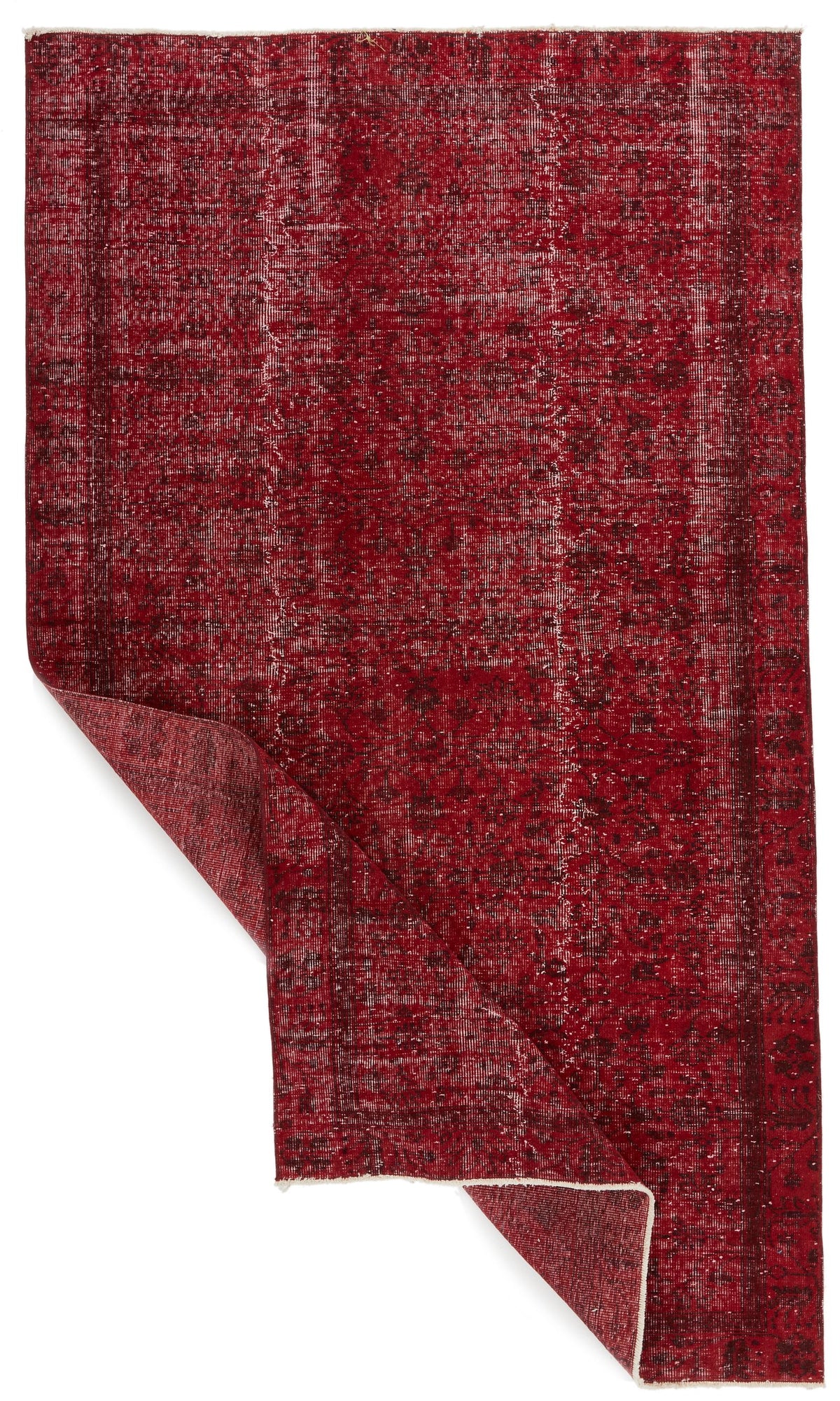 5x9 Red and Black Turkish Anatolian Rug