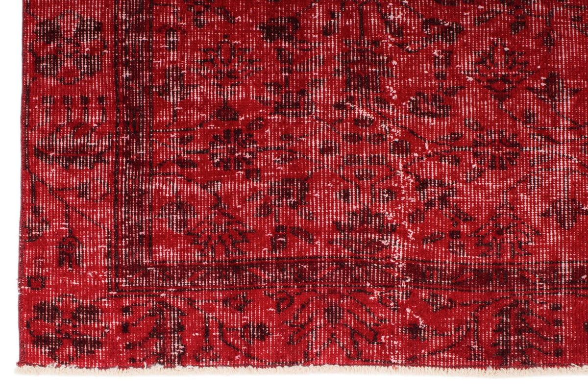 5x9 Red and Black Turkish Anatolian Rug