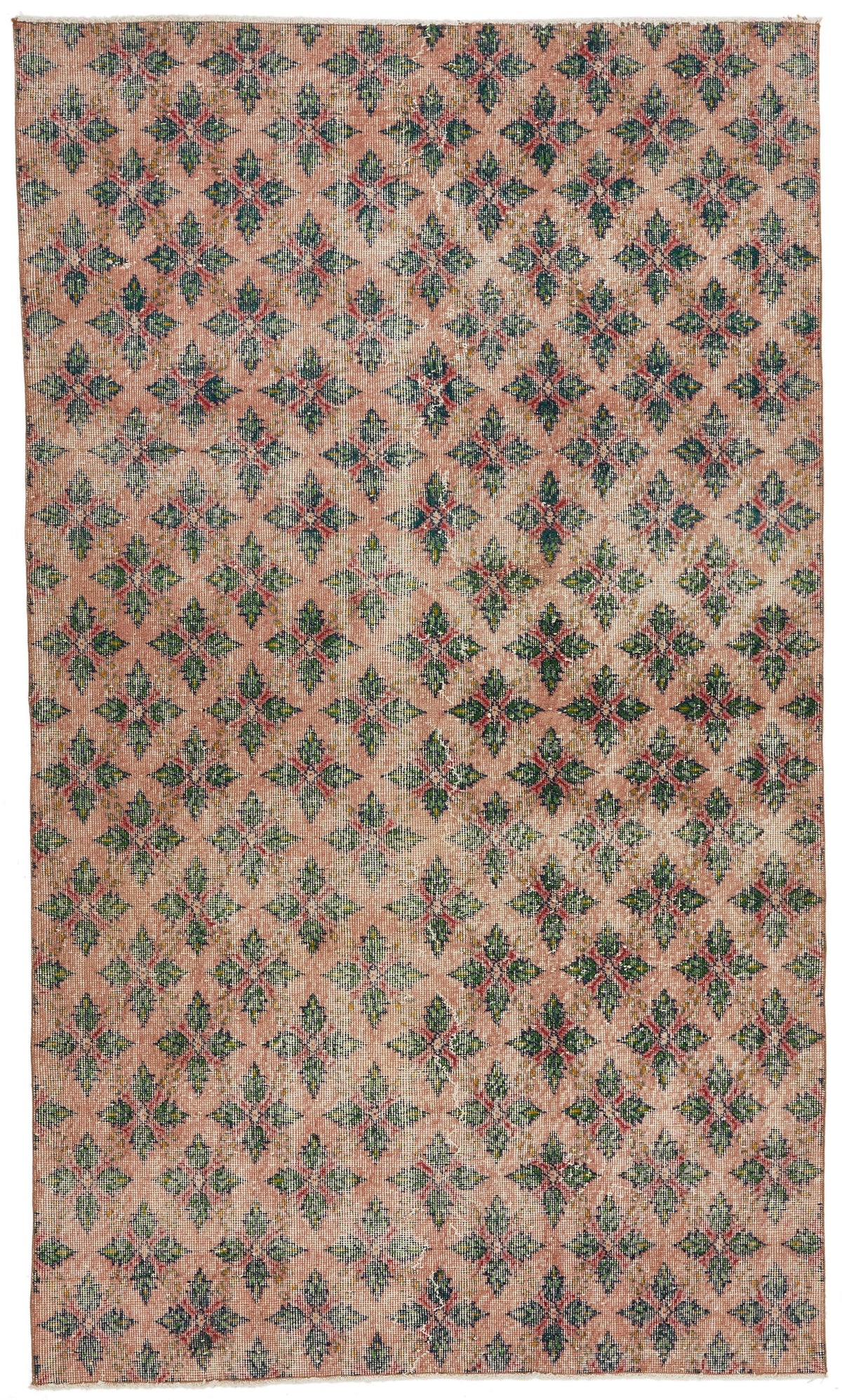5x8 Ivory and Multicolor Turkish Anatolian Rug