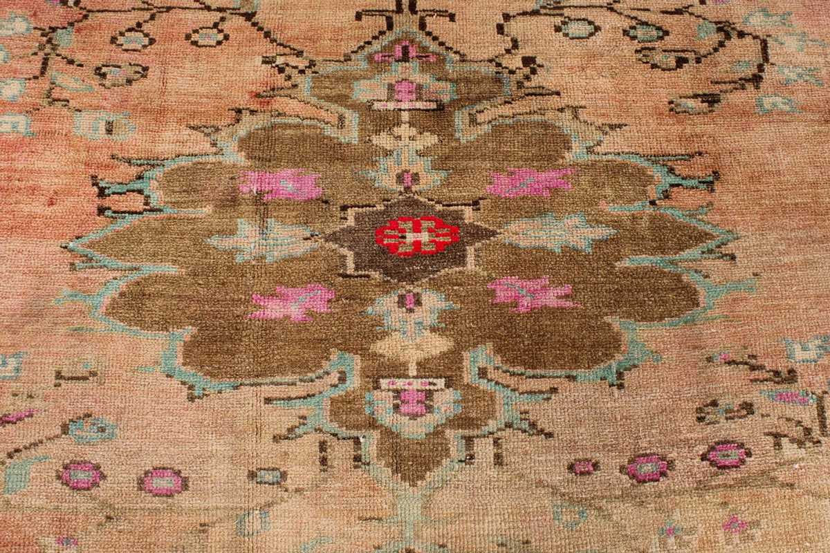 5x8 Beige and Brown Turkish Patchwork Rug