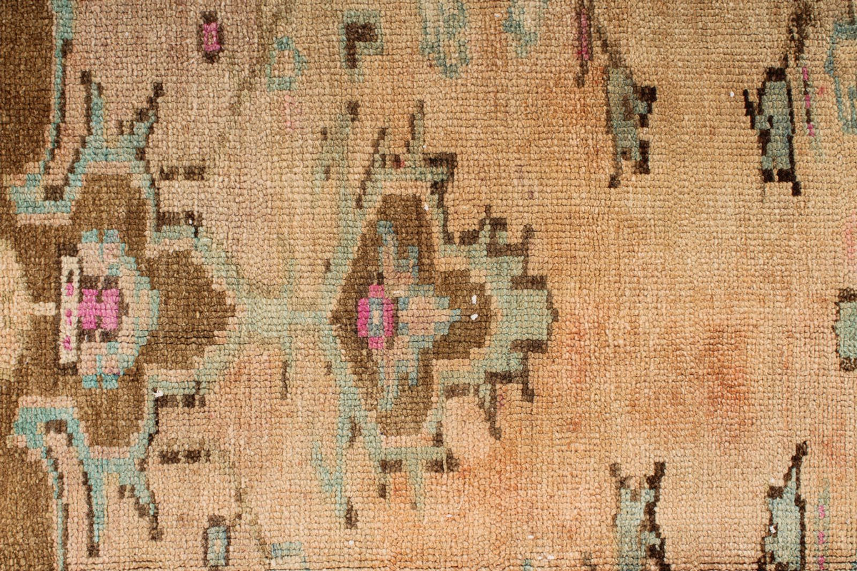 5x8 Beige and Brown Turkish Patchwork Rug