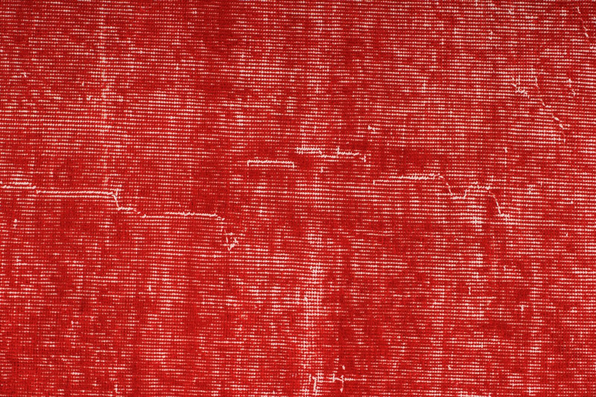5x9 Red and Multicolor Turkish Overdyed Rug