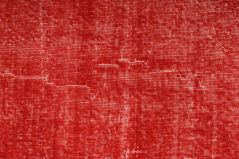 5x9 Red and Multicolor Turkish Overdyed Rug