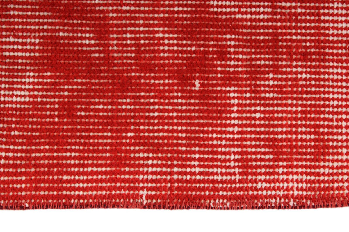 5x9 Red and Multicolor Turkish Overdyed Rug