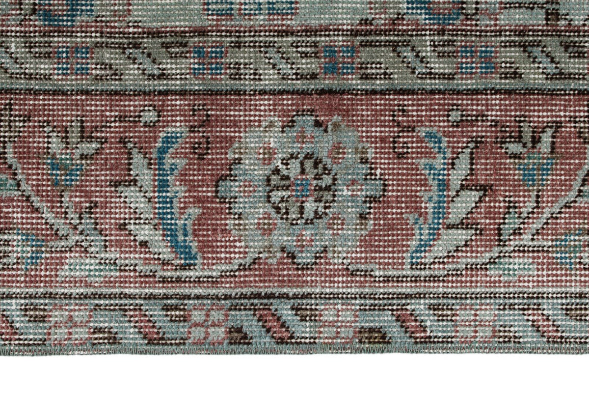 6x8 Blue and Rust Turkish Anatolian Rug