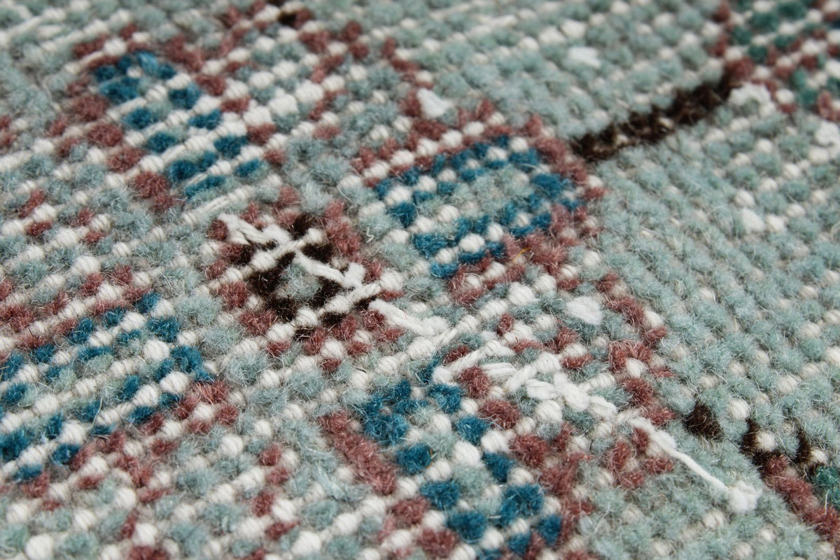 6x8 Blue and Rust Turkish Anatolian Rug