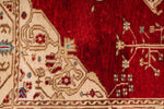 5x8 Red and Ivory Anatolian Turkish Tribal Rug