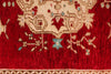 5x8 Red and Ivory Anatolian Turkish Tribal Rug