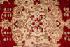 5x8 Red and Ivory Anatolian Turkish Tribal Rug