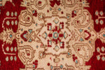 5x8 Red and Ivory Anatolian Turkish Tribal Rug