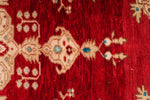 5x8 Red and Ivory Anatolian Turkish Tribal Rug