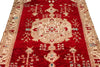 5x8 Red and Ivory Anatolian Turkish Tribal Rug