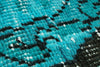 5x8 Turquoıse and Black Turkish Overdyed Rug