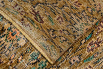 5x8 Olıve Green and Multicolor Turkish Anatolian Rug