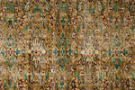 5x8 Olıve Green and Multicolor Turkish Anatolian Rug