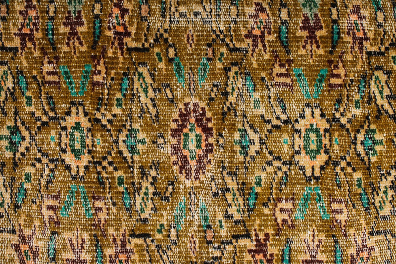 5x8 Olıve Green and Multicolor Turkish Anatolian Rug