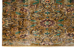 5x8 Olıve Green and Multicolor Turkish Anatolian Rug