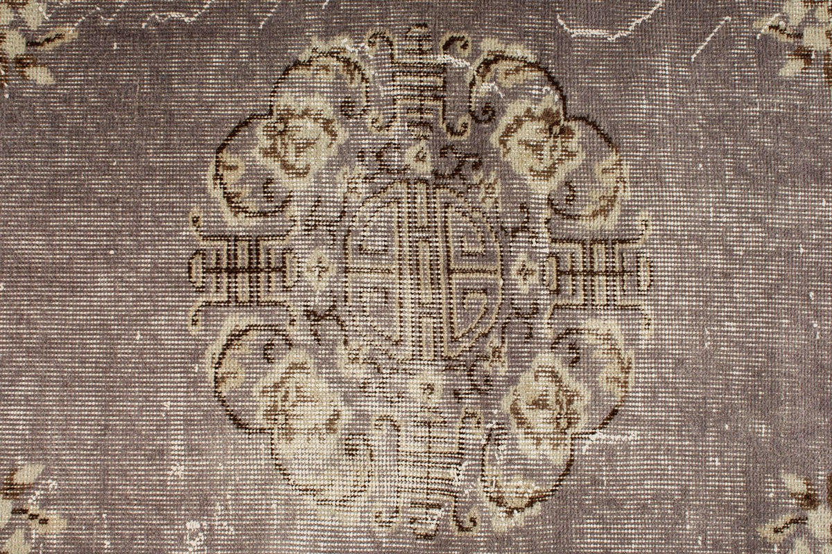 5x8 Gray and Ivory Turkish Overdyed Rug