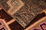 4x7 Brown and Multicolor Turkish Patchwork Rug