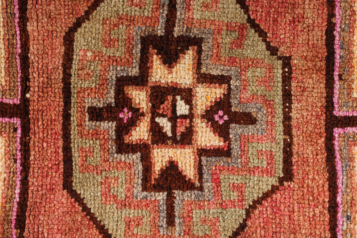 4x7 Brown and Multicolor Turkish Patchwork Rug