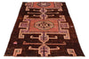 4x7 Brown and Multicolor Turkish Patchwork Rug