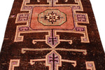 4x7 Brown and Multicolor Turkish Patchwork Rug