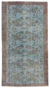 4x7 Blue and Gray Turkish Anatolian Rug