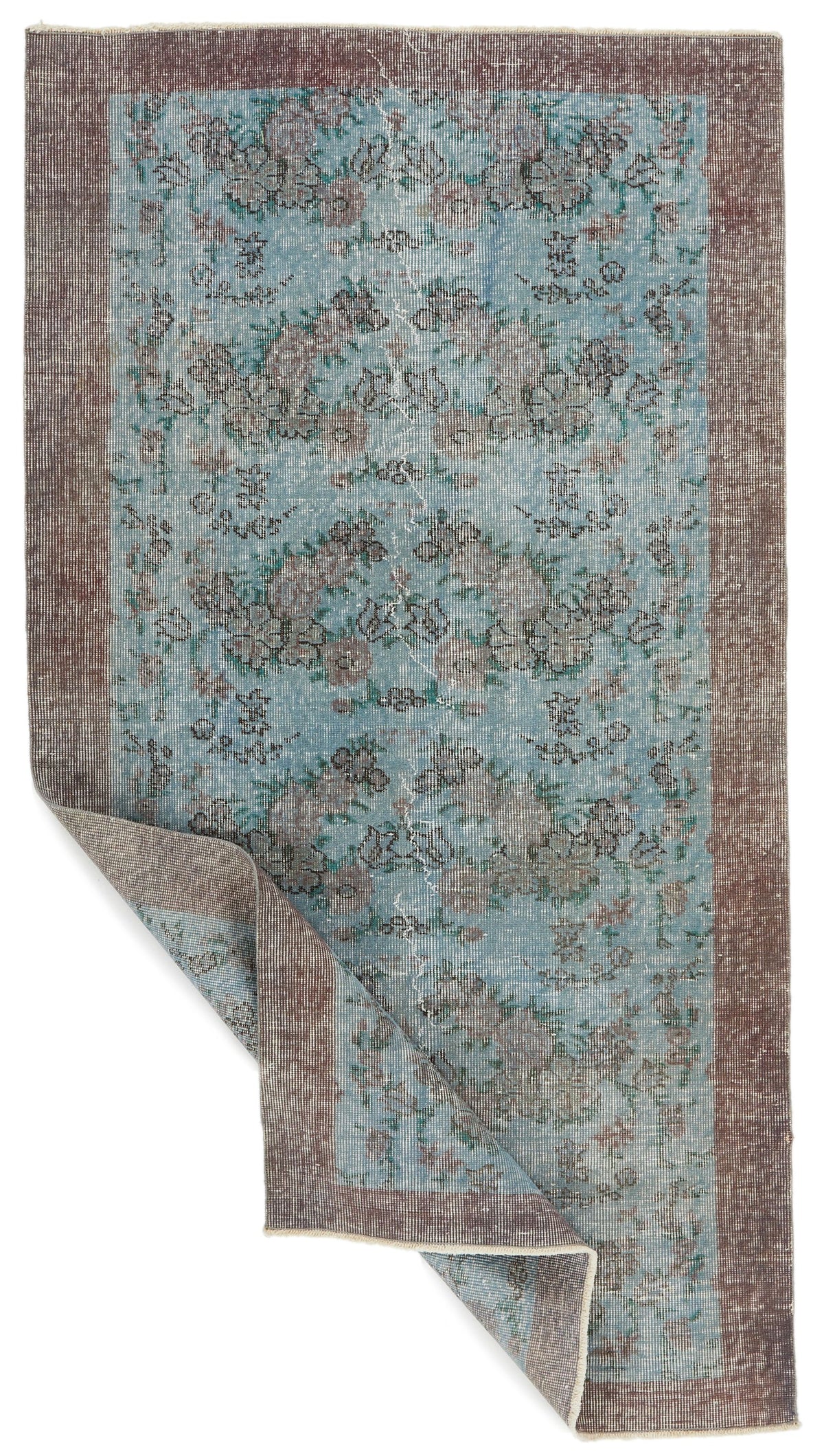 4x7 Blue and Gray Turkish Anatolian Rug