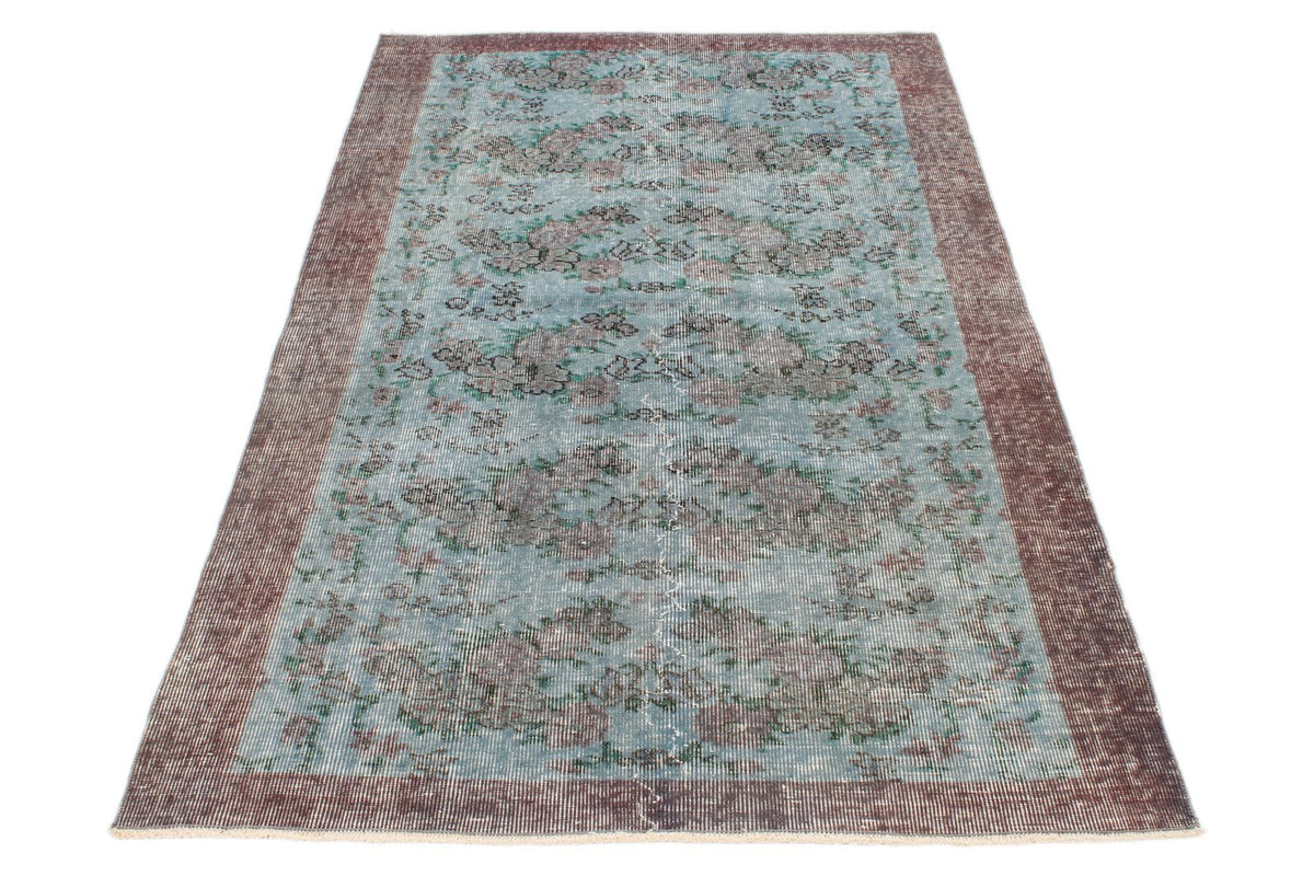 4x7 Blue and Gray Turkish Anatolian Rug