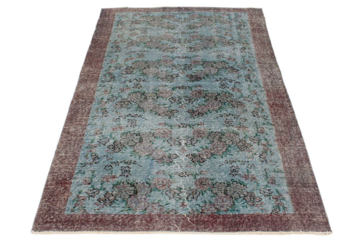 4x7 Blue and Gray Turkish Anatolian Rug