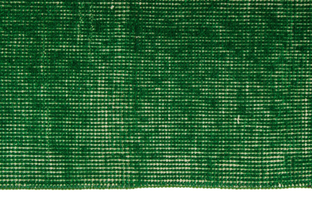 4x7 Green and Ivory Turkish Overdyed Rug