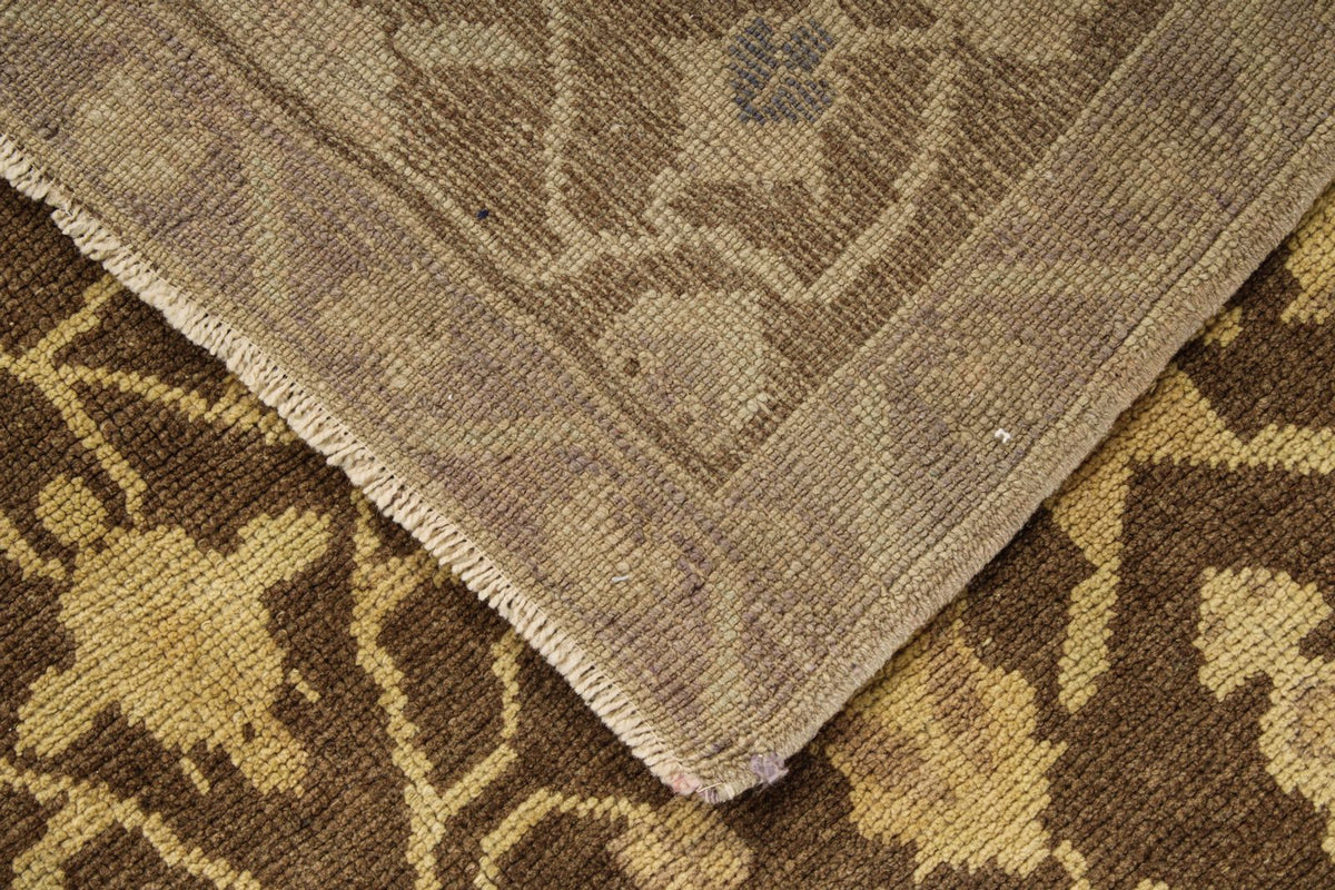 4x7 Brown and Brown Anatolian Turkish Tribal Rug