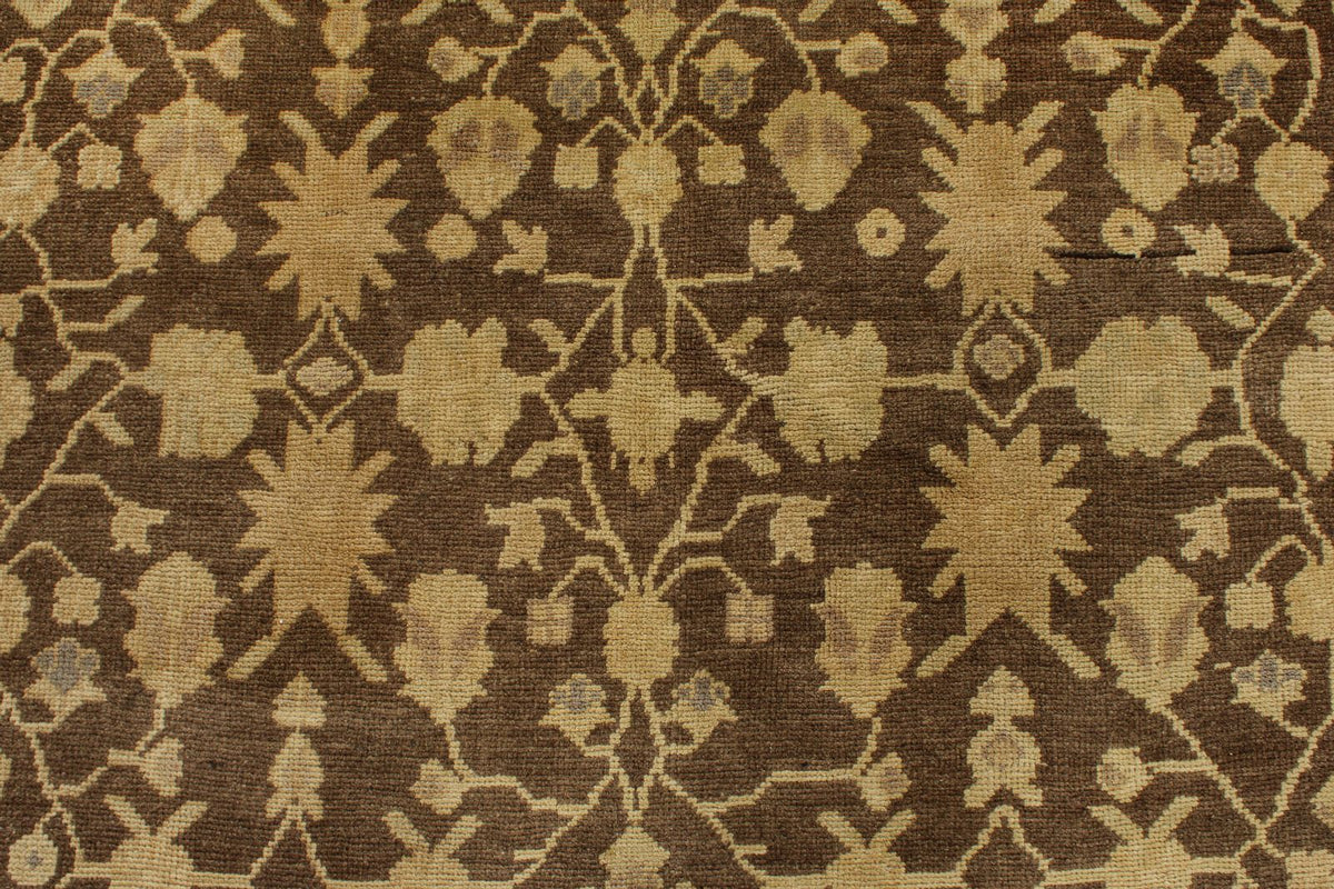 4x7 Brown and Brown Anatolian Turkish Tribal Rug