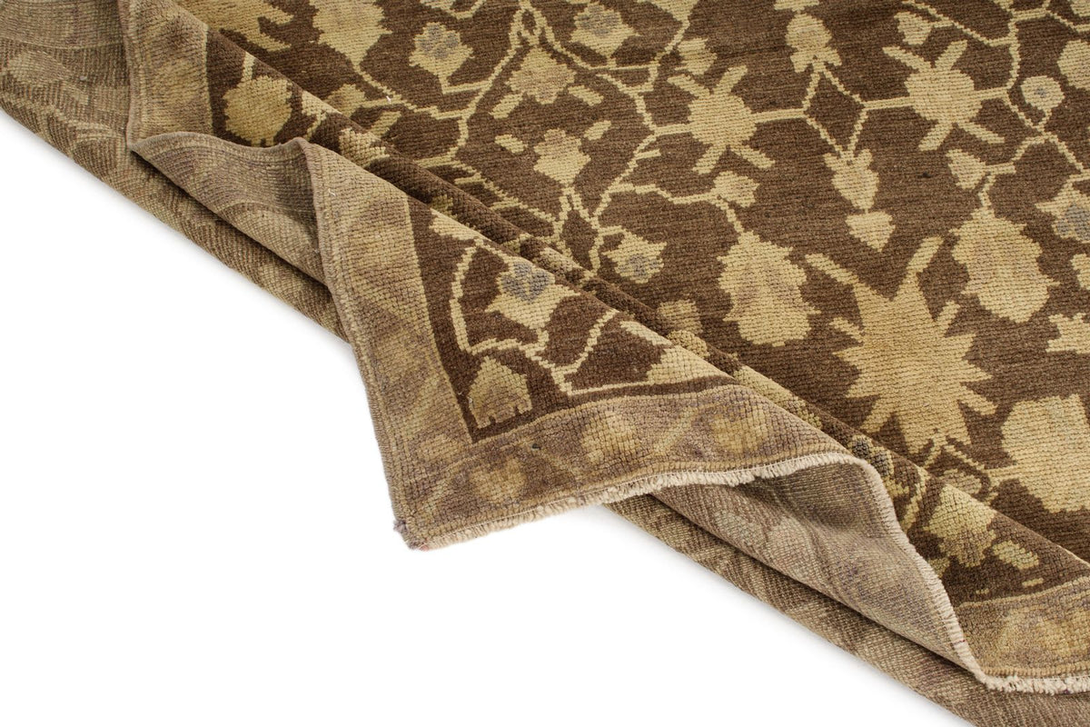 4x7 Brown and Brown Anatolian Turkish Tribal Rug