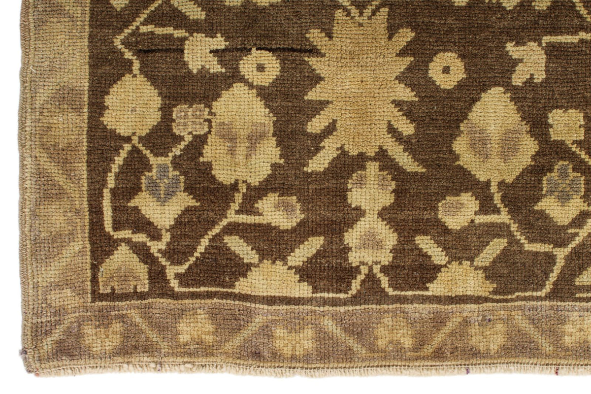 4x7 Brown and Brown Anatolian Turkish Tribal Rug