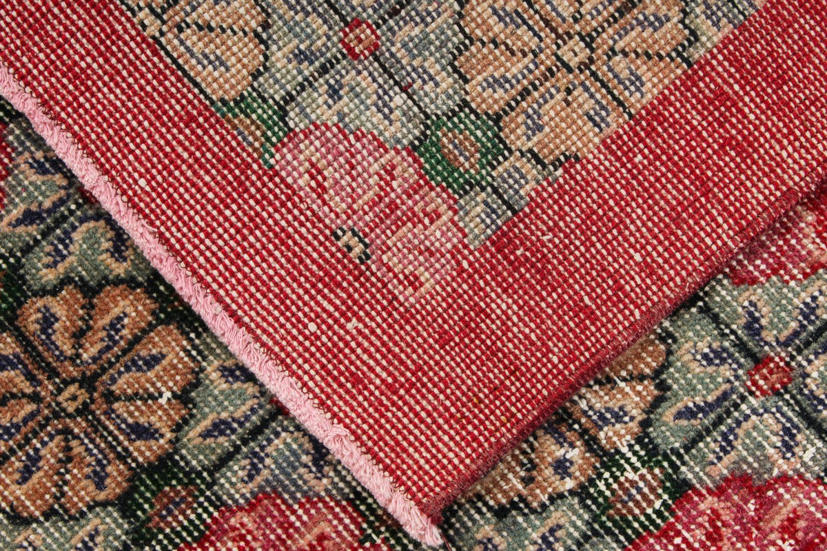 4x7 Multicolor and Red Turkish Anatolian Rug