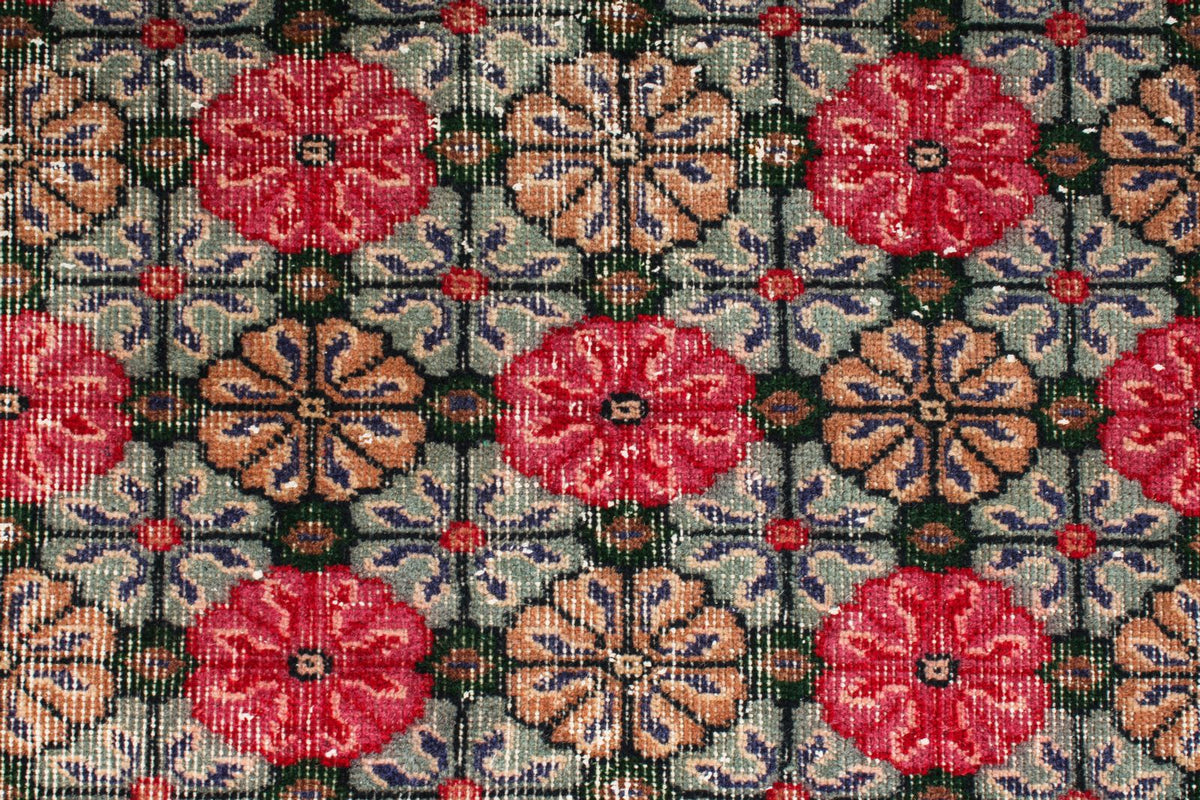 4x7 Multicolor and Red Turkish Anatolian Rug