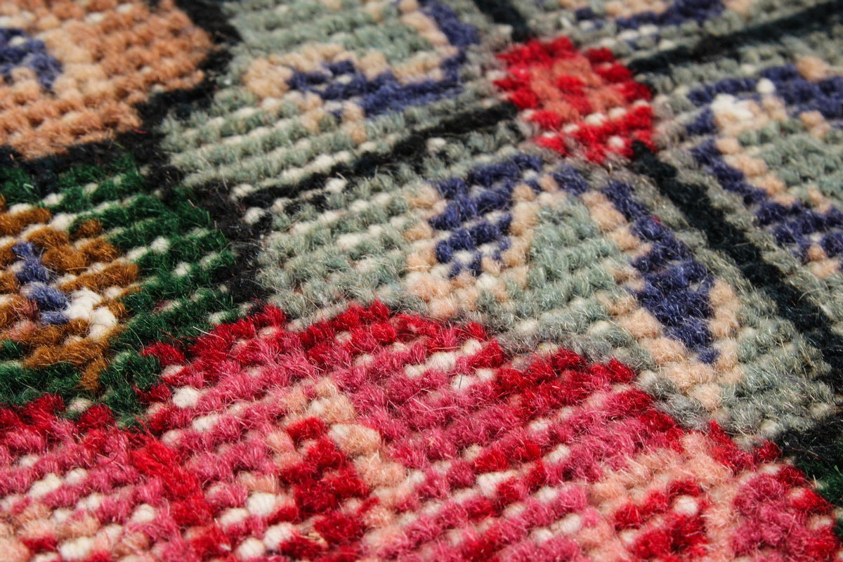 4x7 Multicolor and Red Turkish Anatolian Rug