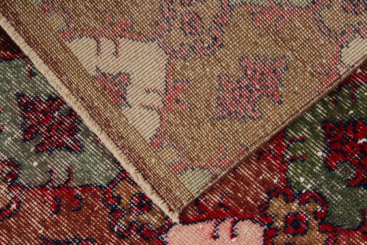 4x7 Brown and Multicolor Turkish Anatolian Rug