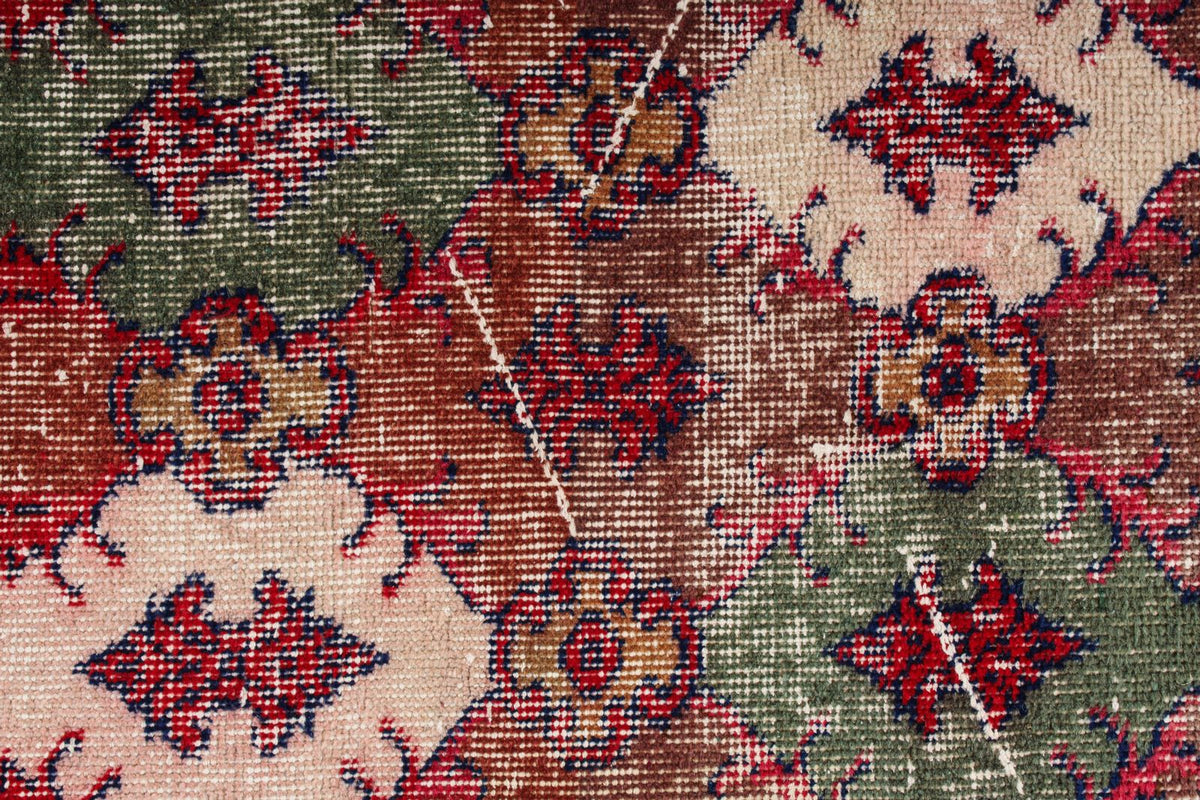 4x7 Brown and Multicolor Turkish Anatolian Rug