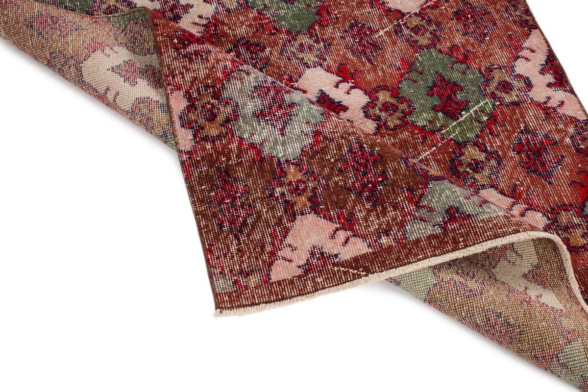 4x7 Brown and Multicolor Turkish Anatolian Rug